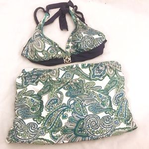 Antonio Melani Paisley Halter Swim Two piece S